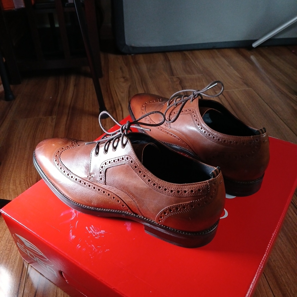 Cole Haan Wingtip Oxford Light‎ Brown Leather Dress Shoes C30100 Mens Size 11 M - Picture 6 of 9